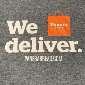 BUNDLE OF 3 Panera Bread Gray Short Sleeve Gildan Unisex T-Shirts Large LIKE NEW
